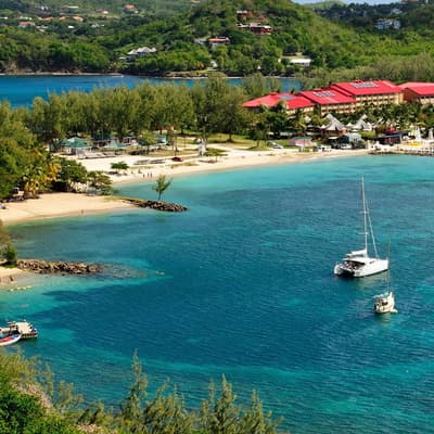 Rodney Bay et la Plage du Réduit 