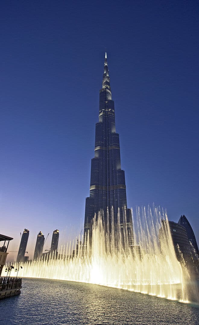 Le spectacle des fontaines du Burj Khalifa