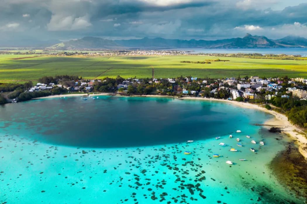 vue aerienne sud ile maurice
