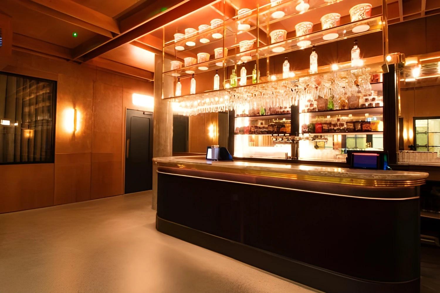 Bar sophistiqué de The Devlin Dublin, mettant en avant un éclairage chaleureux et une décoration raffinée.