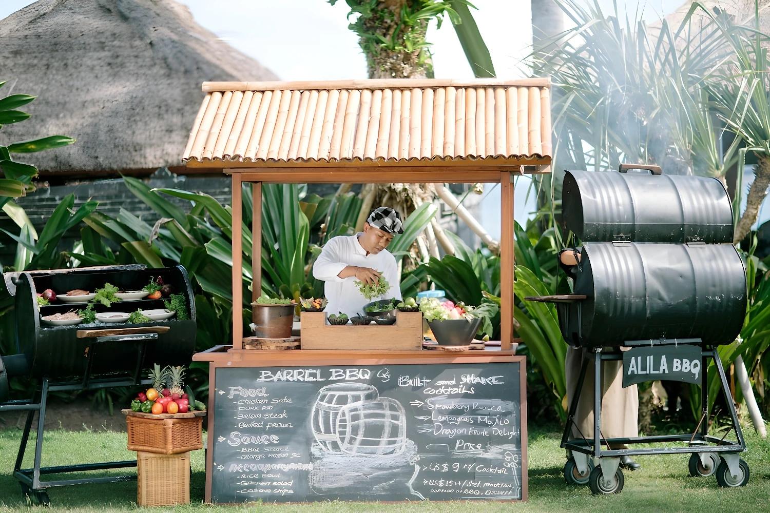 Barbecue extérieur avec chef à Alila Manggis