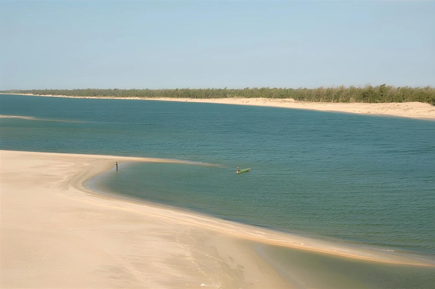 Groupe de personnes en bateau entouré d'oiseaux, expérience unique pour Saint Louis et le désert en famille.