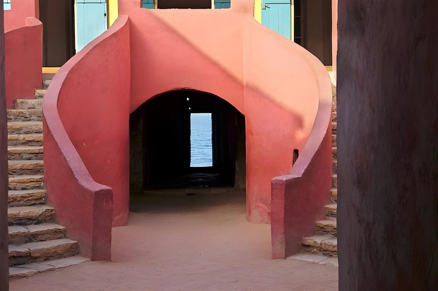 Un crocodile se reposant dans la savane, lié au produit "Entre océan et savane".