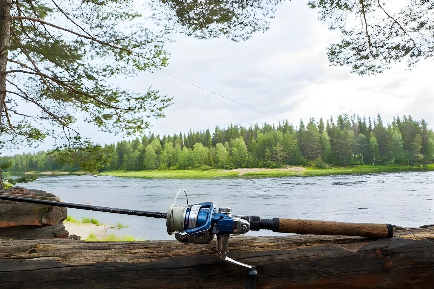 Pêche au bord de la rivière en Laponie pour tous
