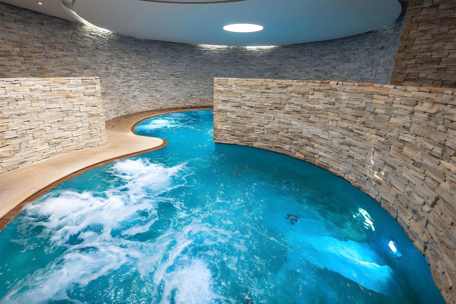 Piscine intérieure au Castel Monastero