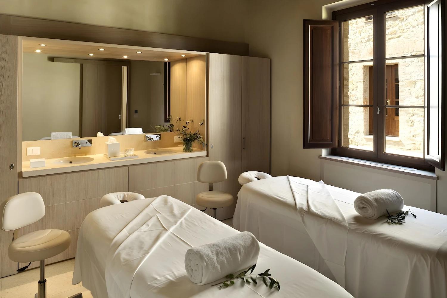Salle de massage au Castel Monastero