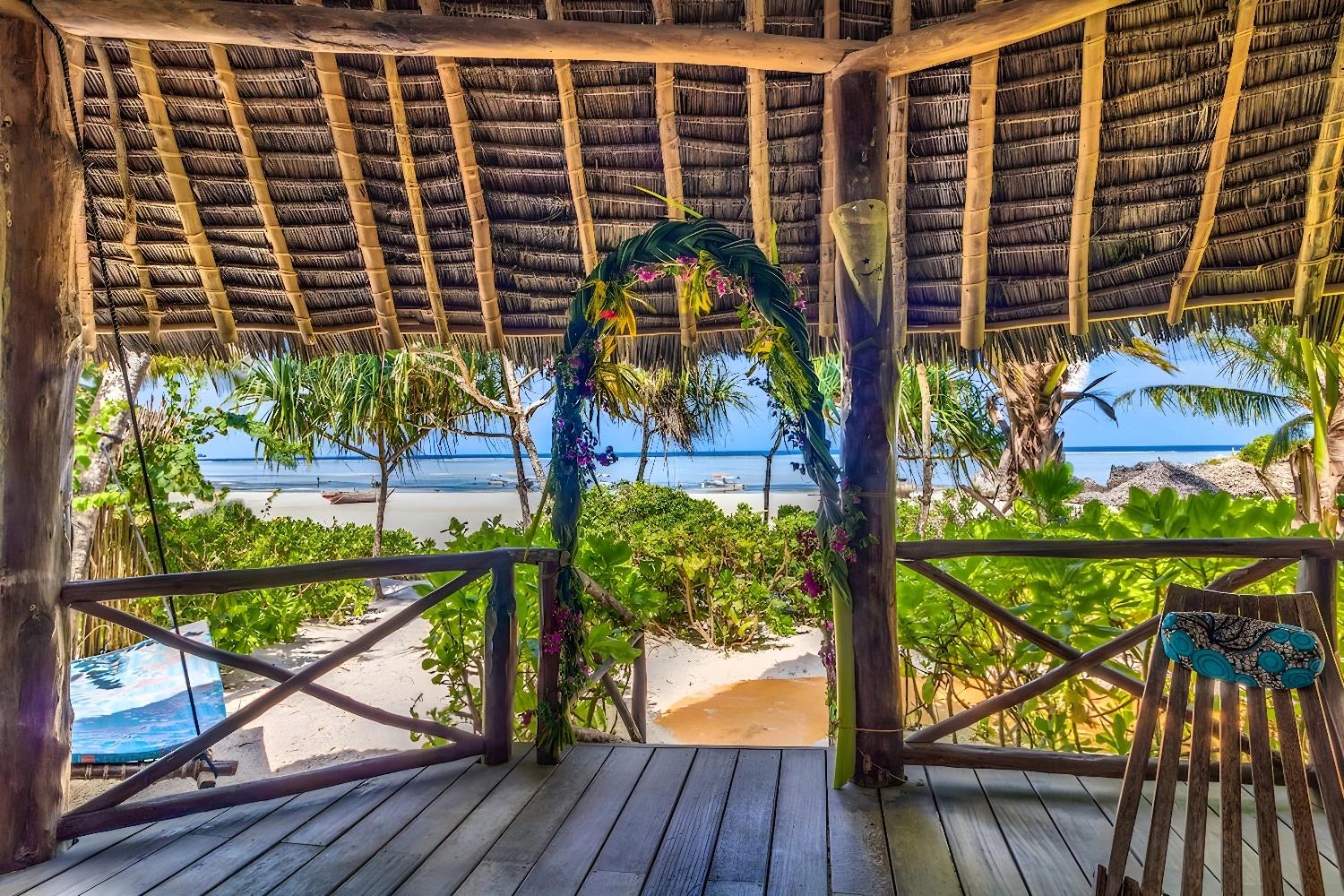 Vue sur la plage depuis le SeVi Boutique Hotel Zanzibar
