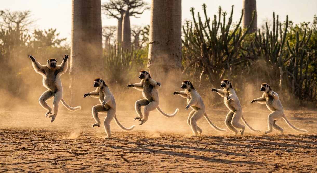 Sifakas danseurs dans la Réserve de Berenty