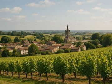 village en france dans les vignes