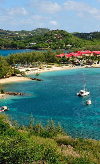 Rodney Bay et la Plage du Réduit 