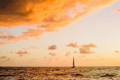 Coucher de soleil sur la plage
